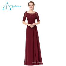 Floor Length Empire Waistline Half Sleeve Chiffon Evening Dress